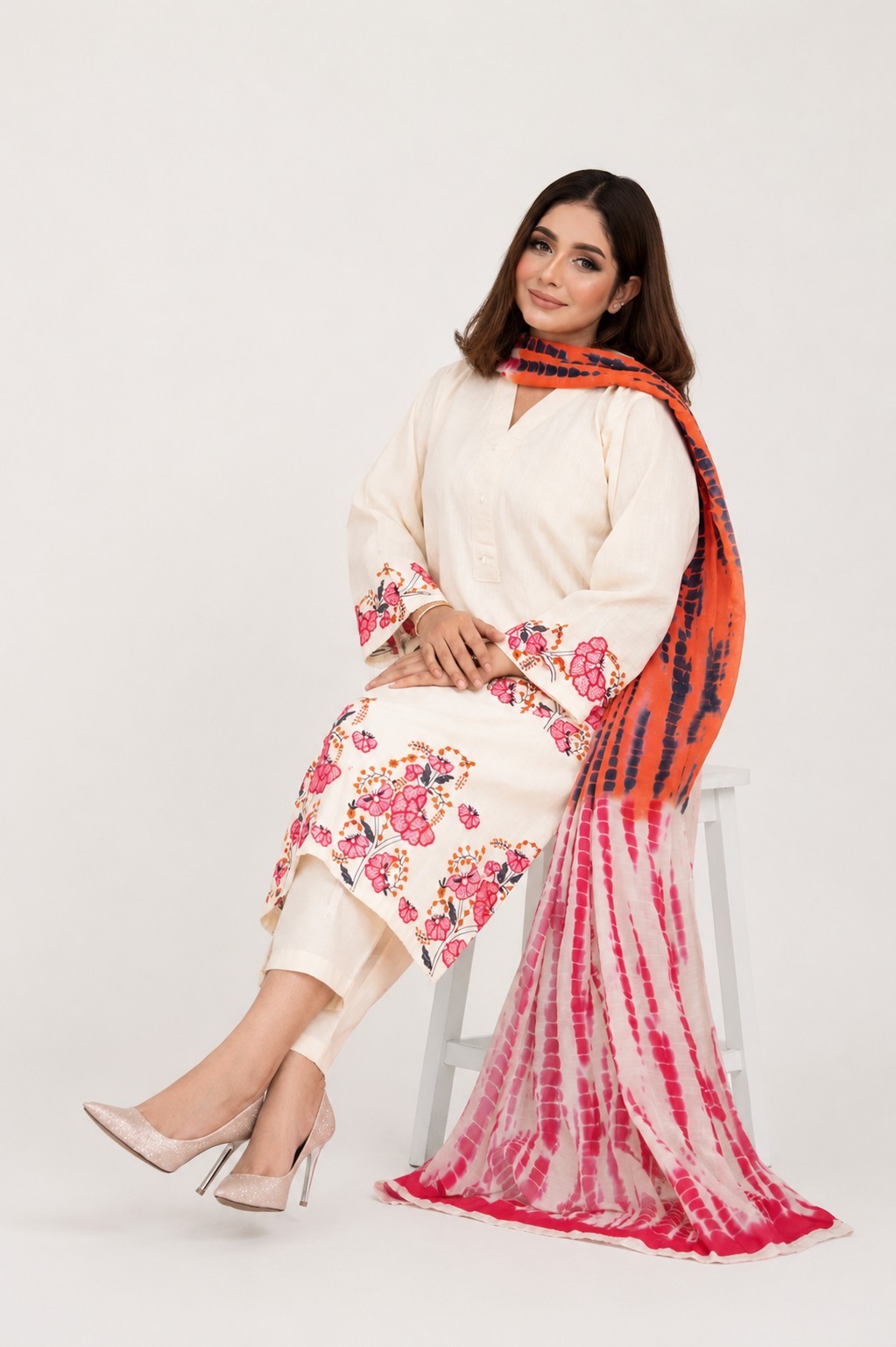 Premium Embroidery Three Pices